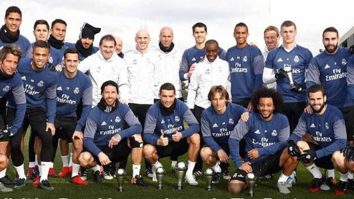 Cristiano Ronaldo posó con sus compañeros
