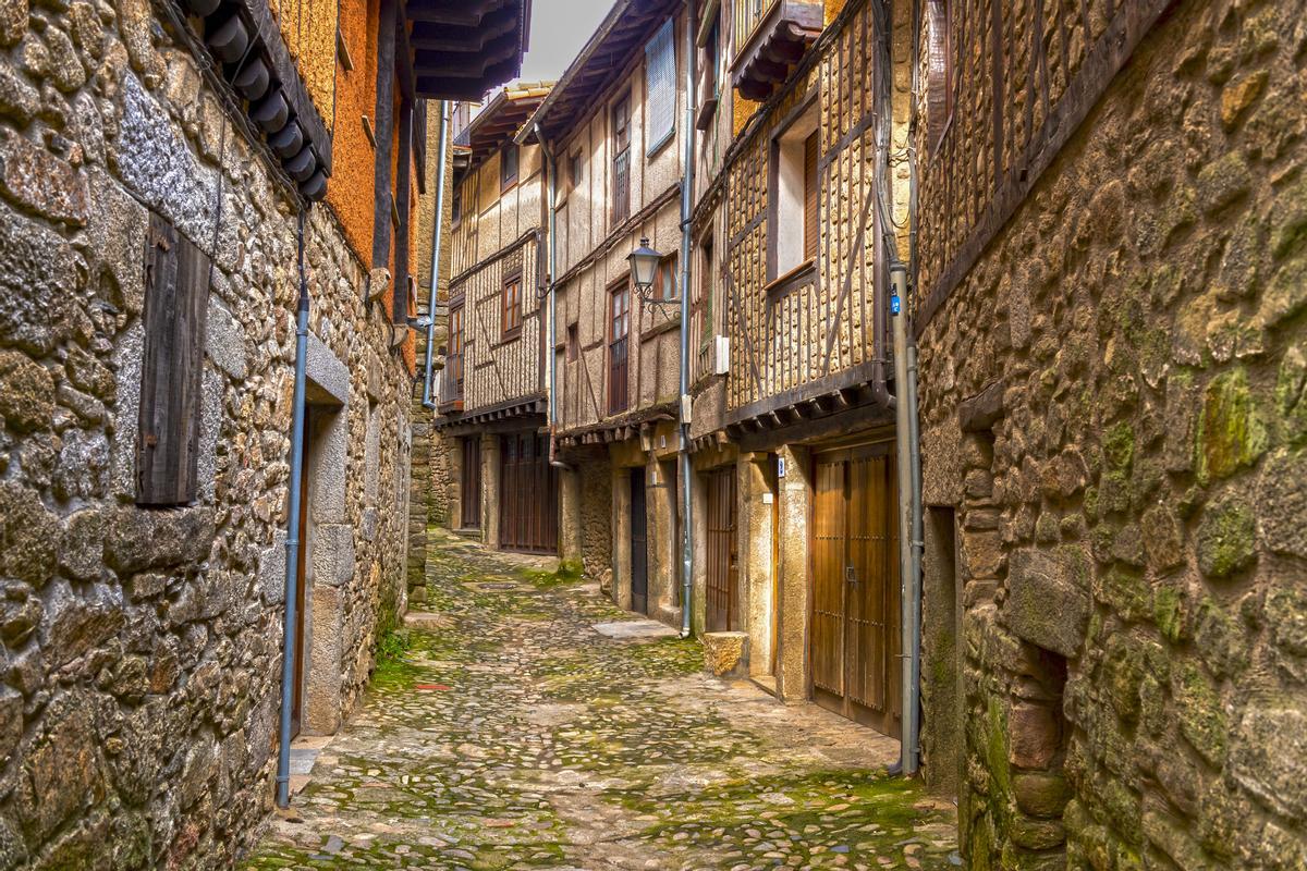 Las calles empedradas y estrechas de La Alberca
