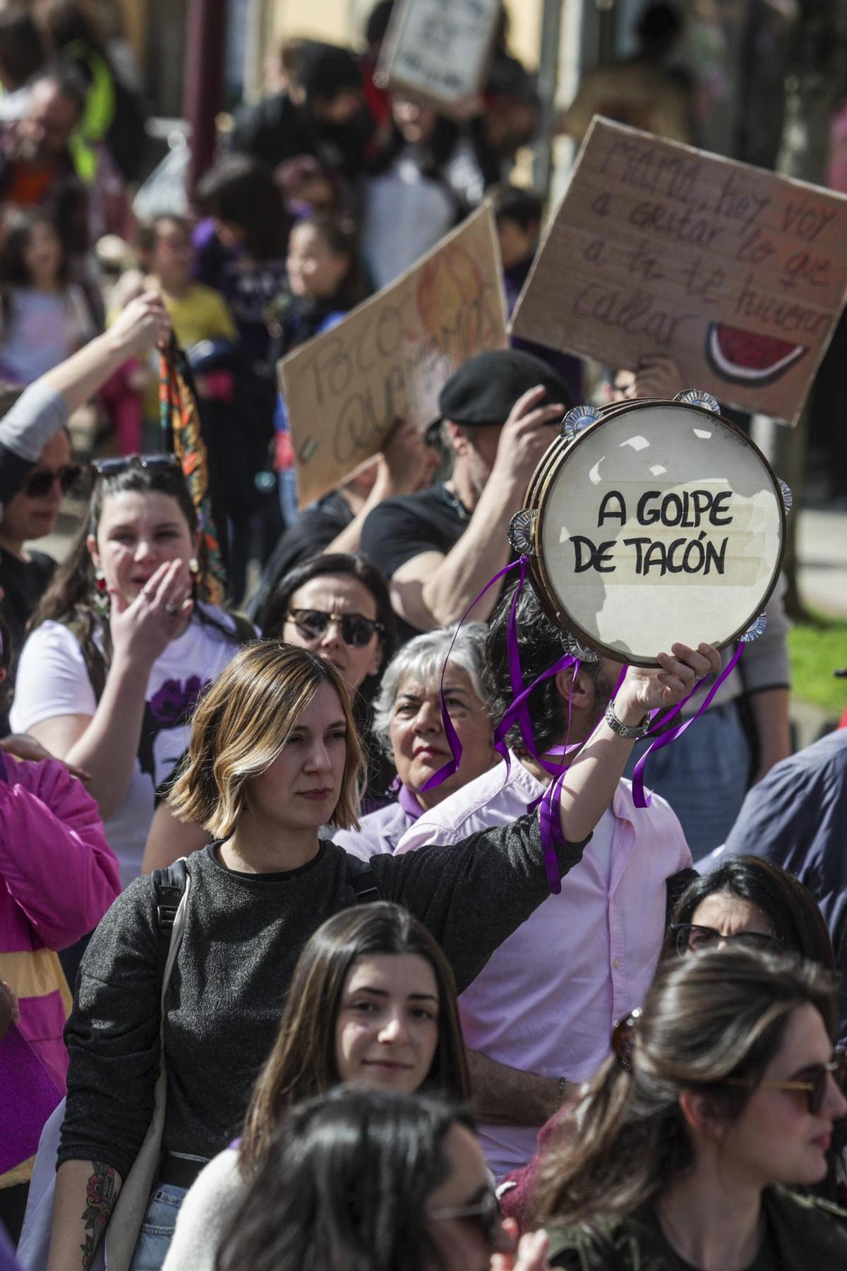 Manifestación del 8M, este año, en Villaviciosa.