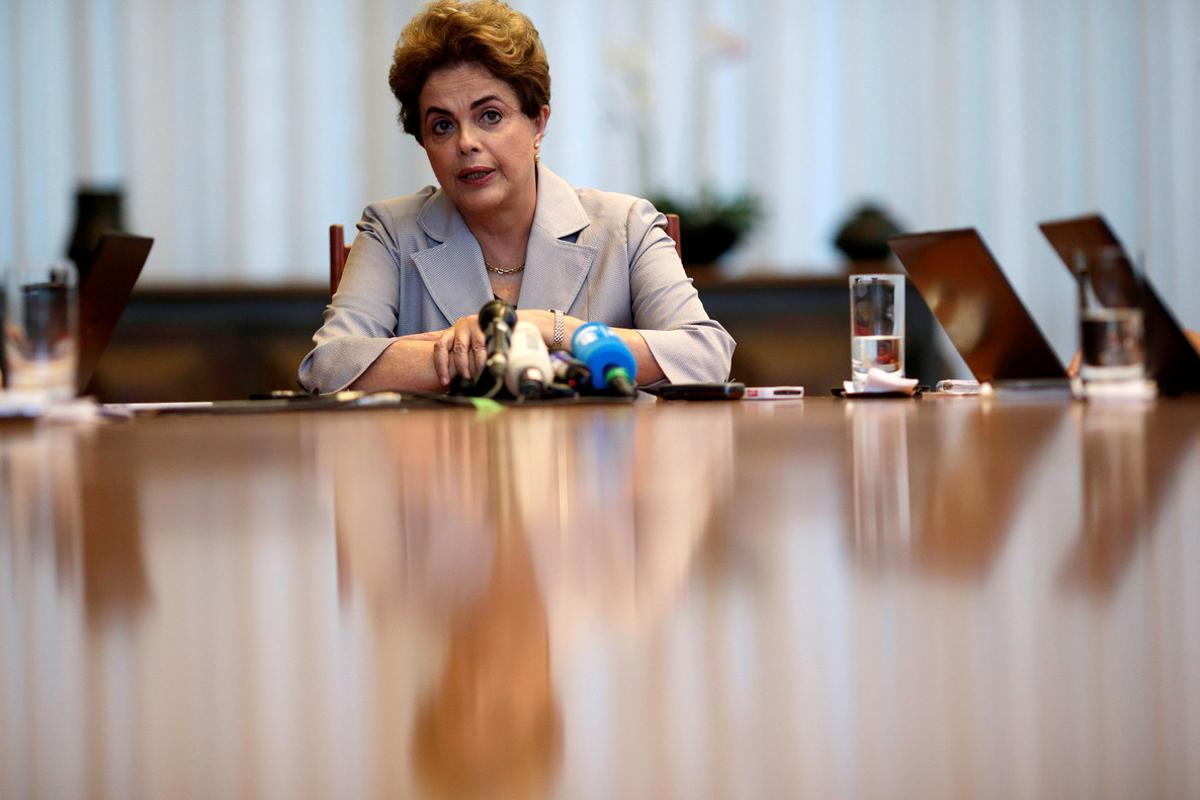 Suspended Brazilian President Dilma Rousseff attends a news conference with foreign media in Brasilia, Brazil, June 14, 2016. REUTERS/Ueslei Marcelino/File Photo