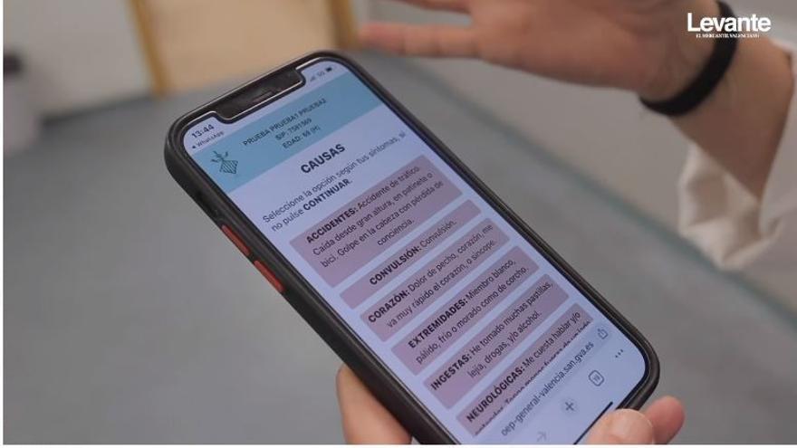 La aplicación PainKey se está probando en el Hospital General de Valencia y busca valorar a los pacientes antes de pasar por triaje.
