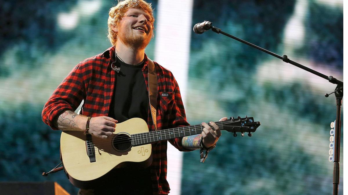 Ed Sheeran, durante un concierto en Reino Unido.