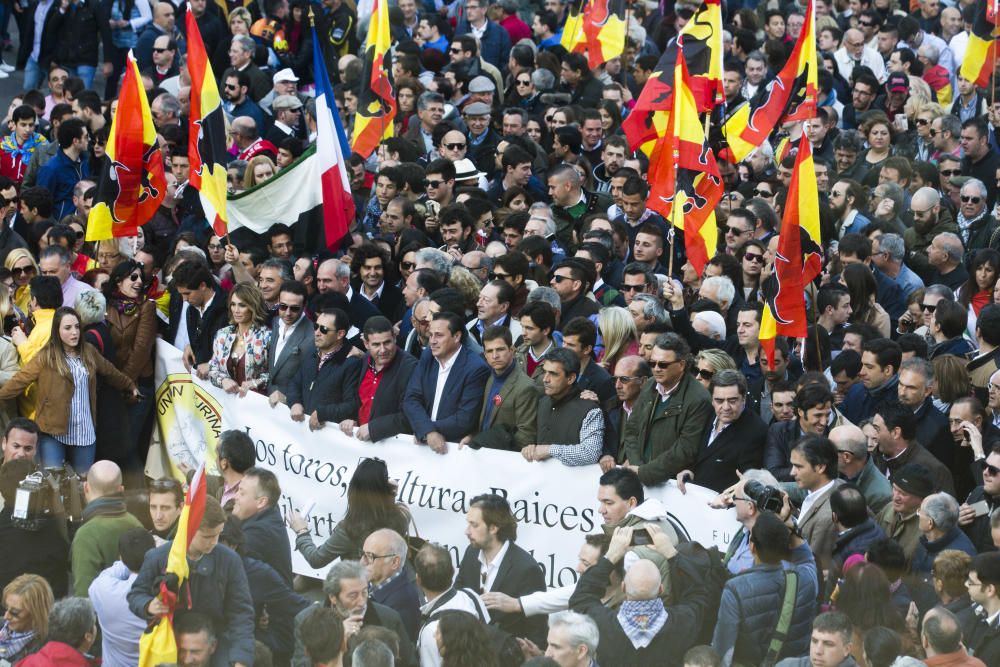 Masiva manifestación taurina en Valencia