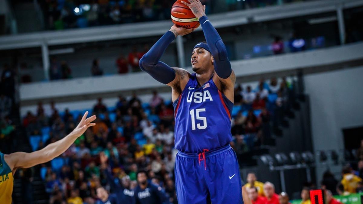 Archivo - Carmelo Anthony con Estados Unidos