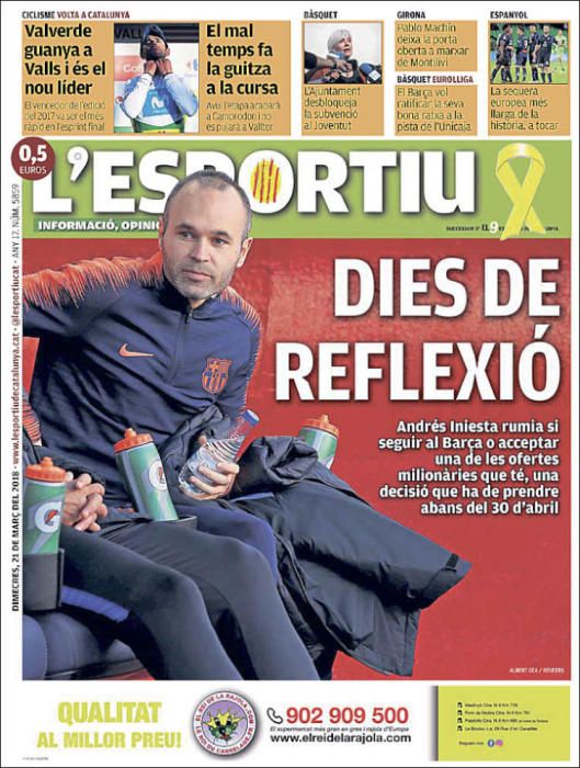 Portadas deportivas del miércoles 21 de marzo