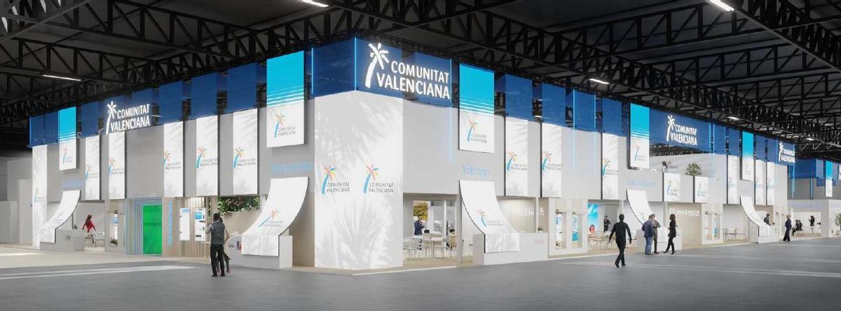 Recreación del estand de la Comunitat Valenciana en Fitur.