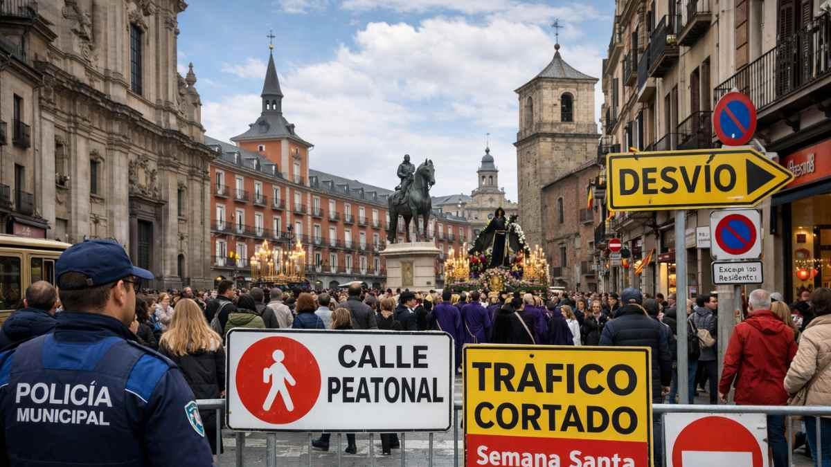 Madrid peatonalizará un total de 75 calles esta Semana Santa 2026
