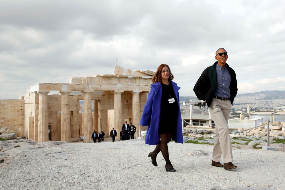 Barack Obama visita el Partenón