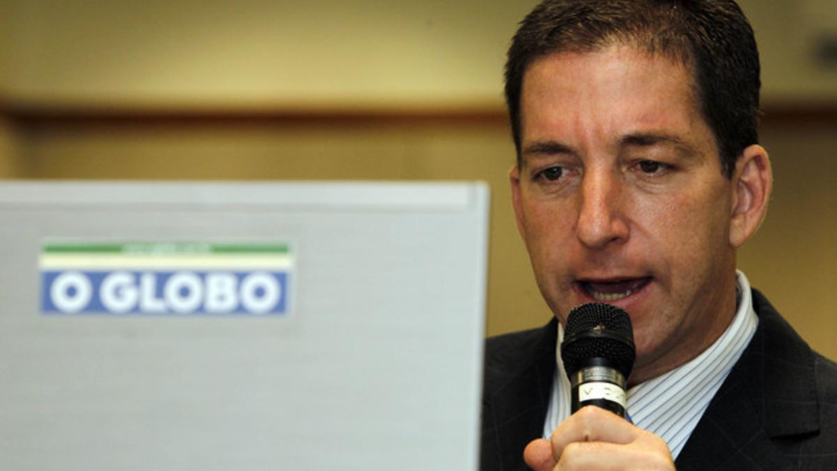 Glenn Greenwald participa, vía teleconferencia desde Río de Janeiro, en una jornada sobre periodismo que se celebra en Denver, el lunes.