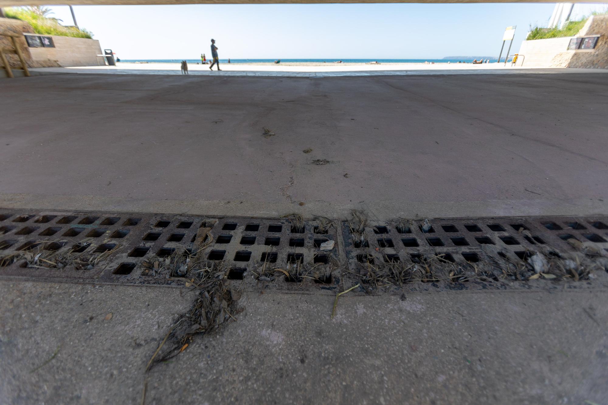 Los vecinos reclaman el mantenimiento de los espigones de las calas de la Albufereta