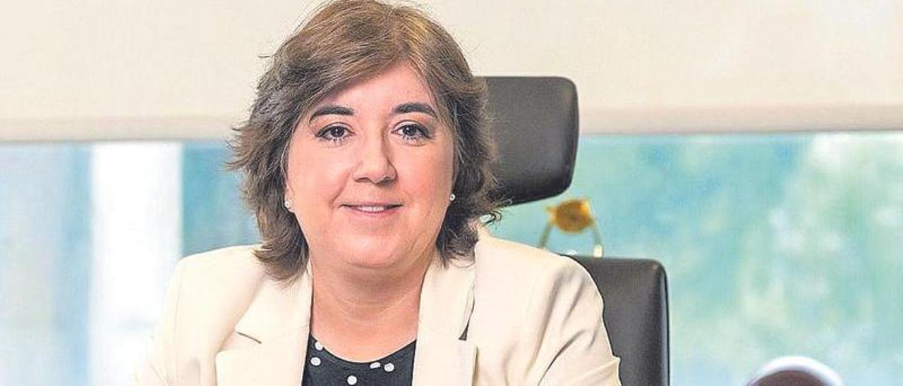 Concepción Cascajosa, presidenta interina de RTVE, en su despacho.