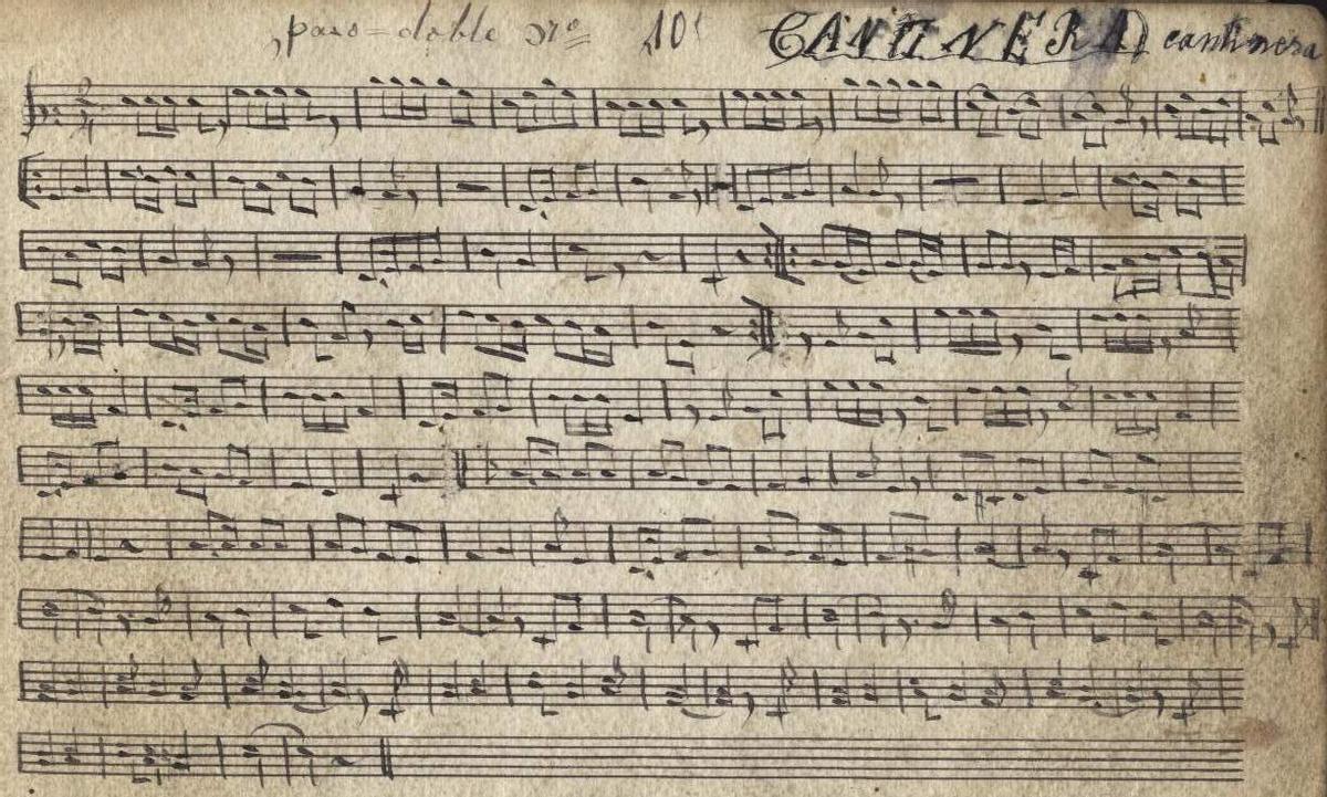 La partitura de A Cantineira.