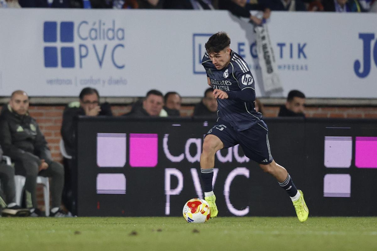 El defensa del Real Madrid, David Jiménez.