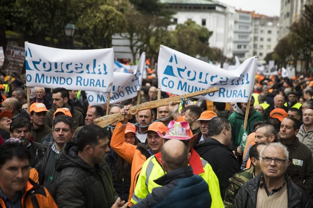 Han salido a la calle bajo el lema "sí a la caza, por un medio rural sostenible".