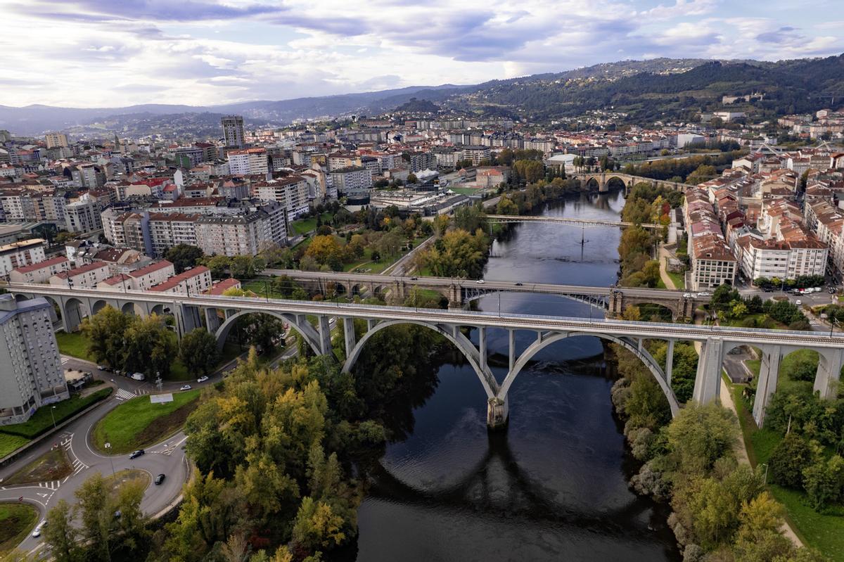 Vistas aéreas de Ourense