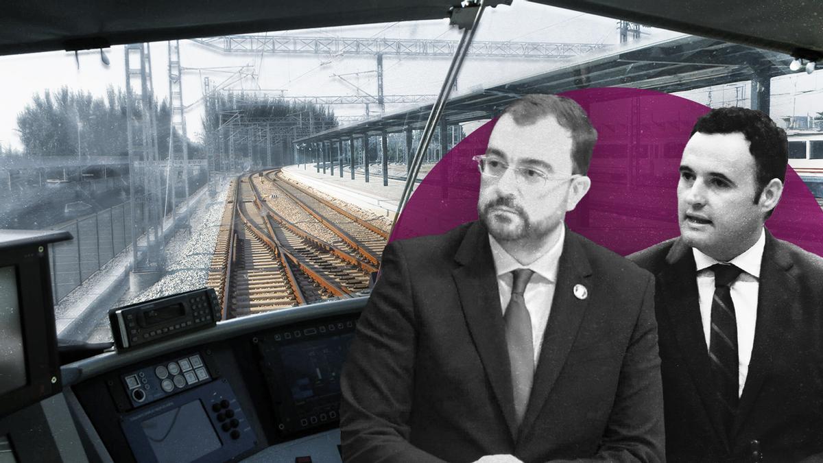 Adrián Barbón y Guillermo Peláez. Asturias ya apunta a su primer objetivo si se hace con la gestión de cercanías
