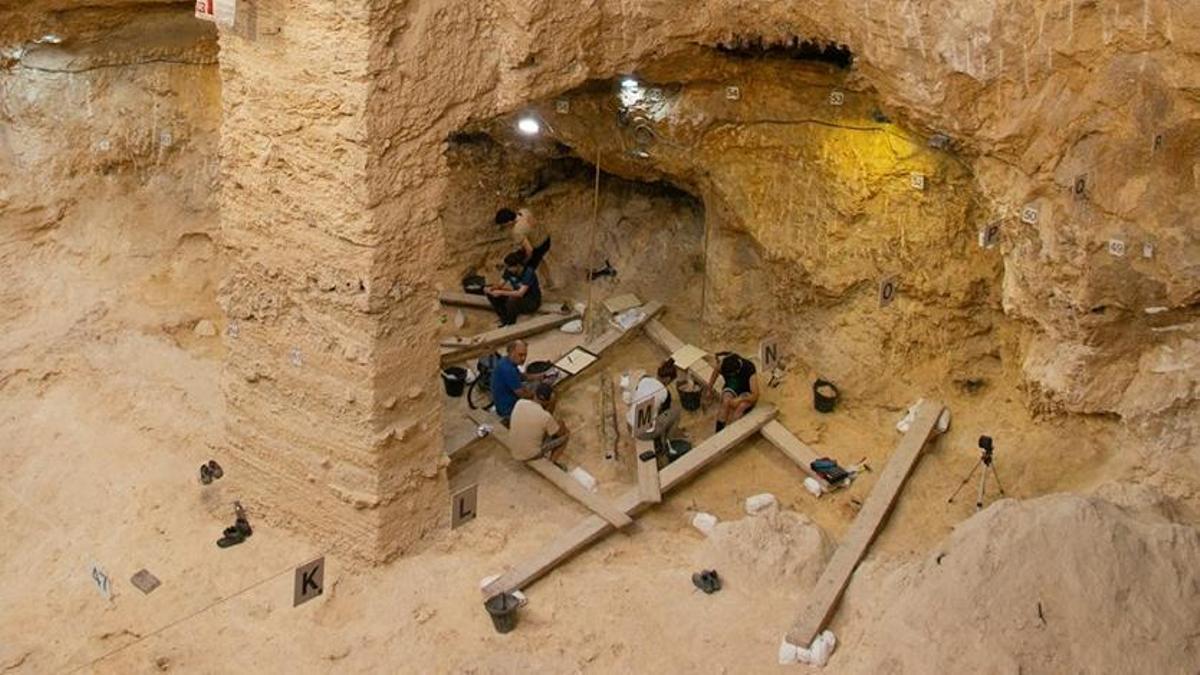 Imatge de les excavacions al jaciment Abric Romaní
