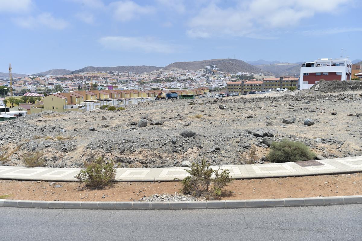 Terrenos donde Lopesan construirá las viviendas en la Loma de Pino Seco de Arguineguín.