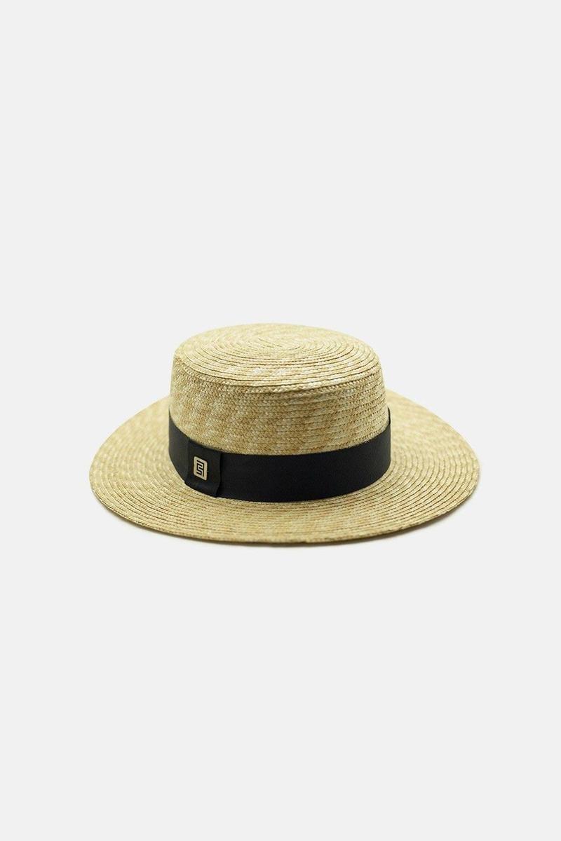 Sombrero canotier de paja de Space Flamingo