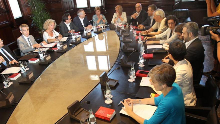 La Junta de Portavoces del Parlament celebrada este jueves.