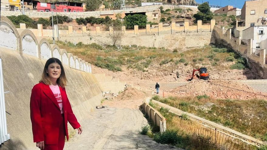 Avanzan las obras de la nueva gran zona verde del Casco Histórico de Lorca