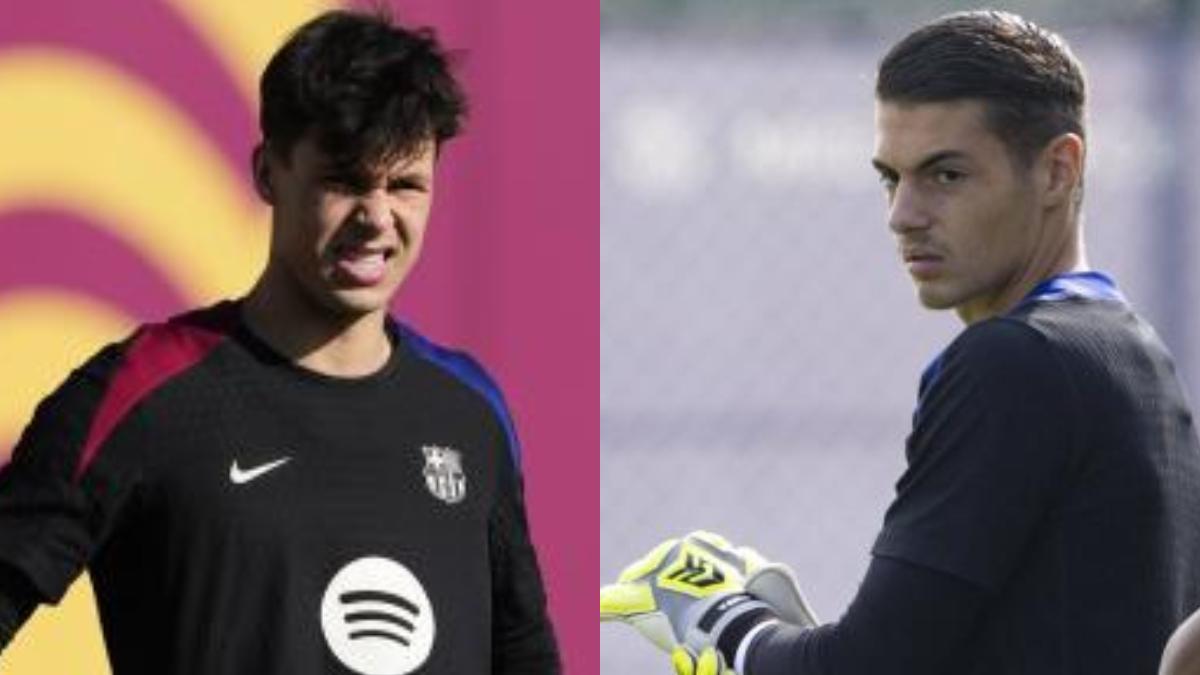 Diego Kochen y Áron Yaakobishvili esperan que se desencalle el 'tapón' de la portería del primer equipo azulgrana