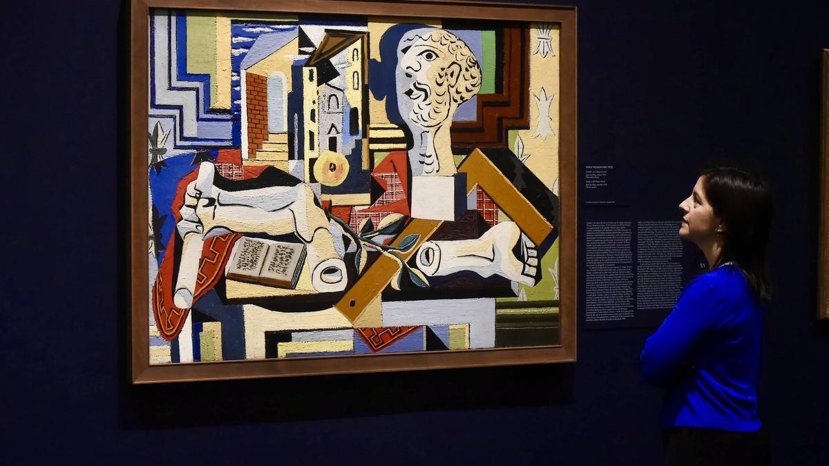 'Estudio con cabeza de yeso', la obra central de la muestra