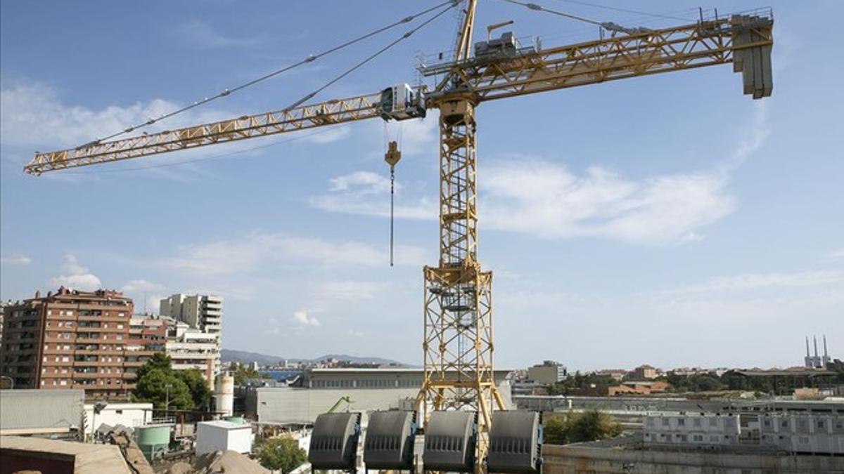 Obras de la futura estación intermodal de la Sagrera.