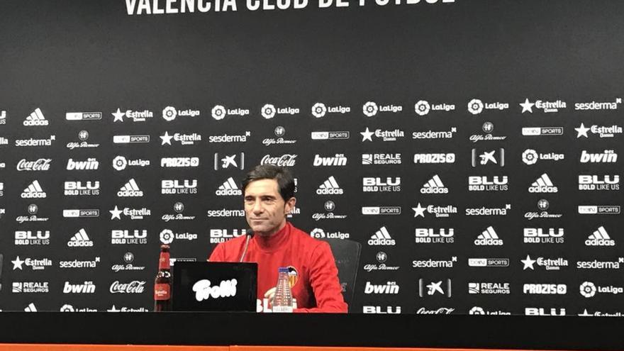 Marcelino, hoy en la ciudad deportiva.