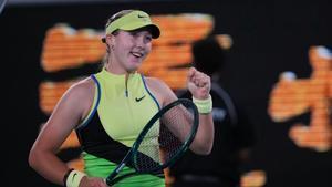 Mirra Andreeva, tras ganar su primer partido en el Open de Australia
