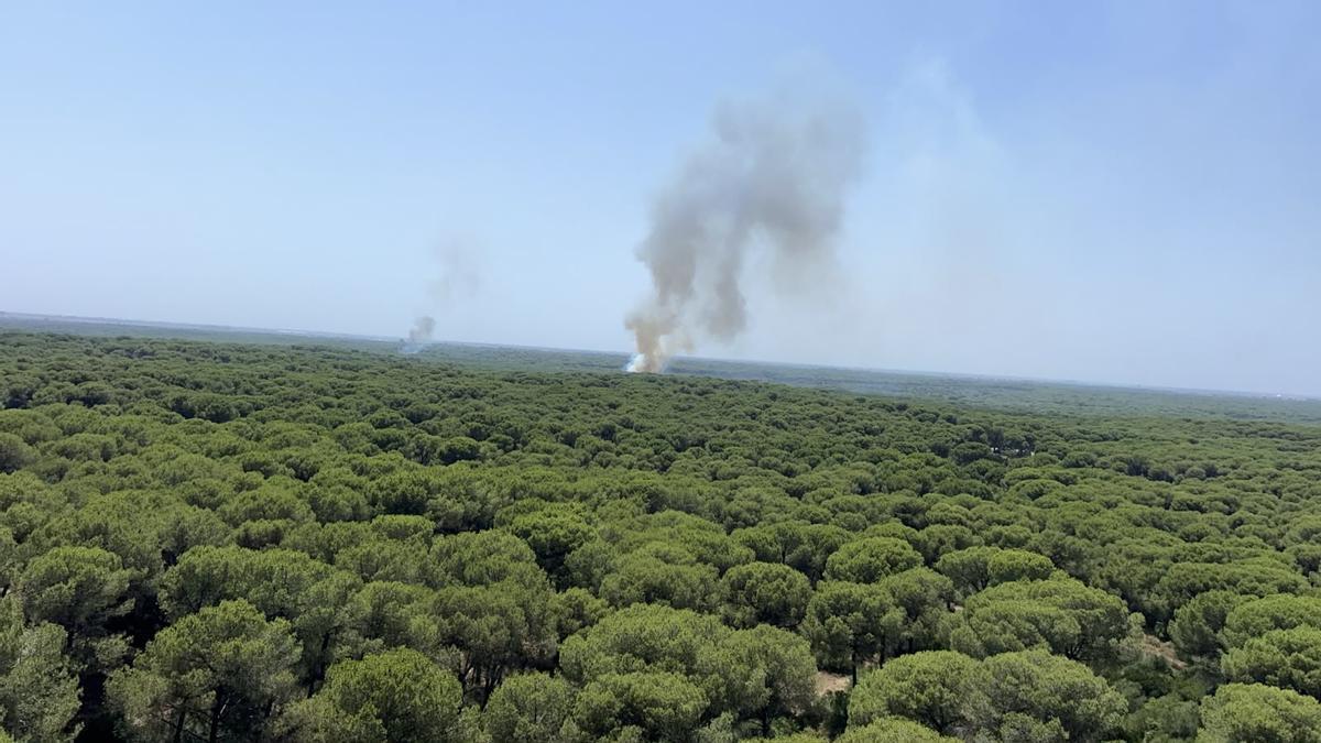 Incendio declarado este domingo en el paraje Loma Alta de La Puebla del Río