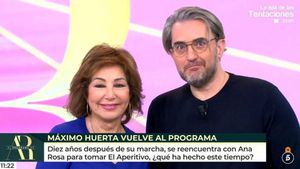 Ana Rosa Quintana y Máximo Huerta en El programa de Ana Rosa