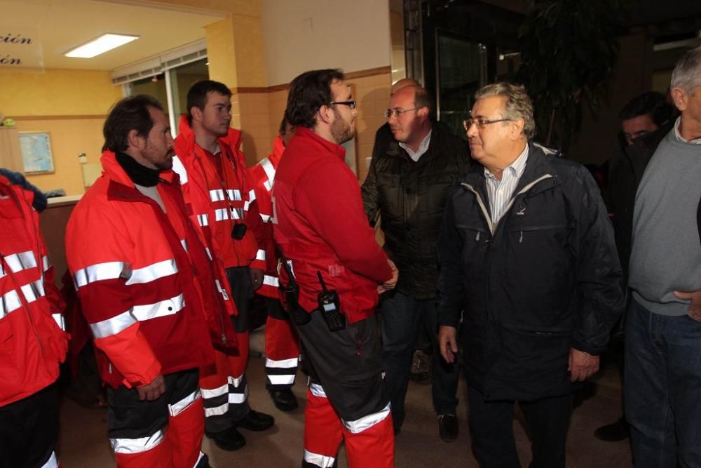El ministro del Interior y el presidente de la Comunidad visitan las zonas afectadas