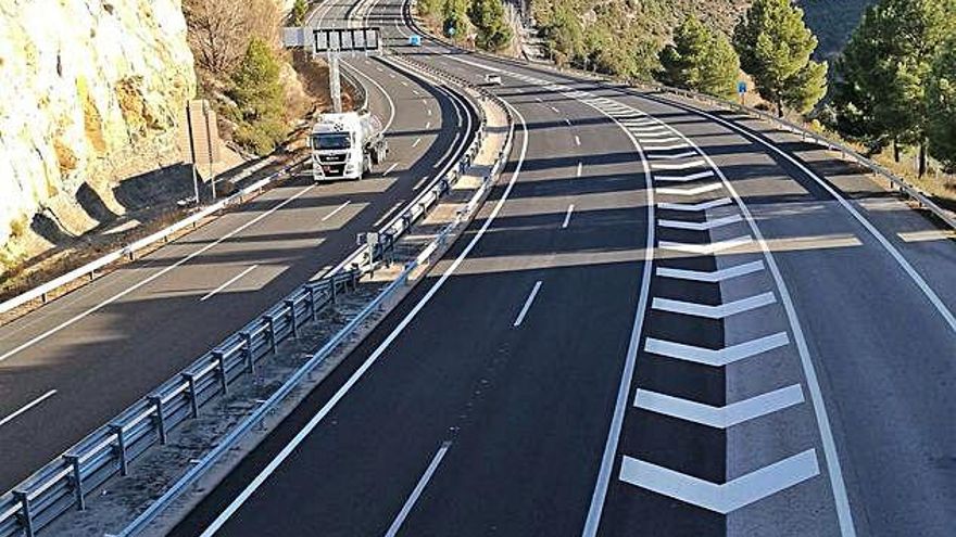 Tram de l&#039;autopista Terrassa-Manresa al seu pas pel terme de Castellbell i el Vilar