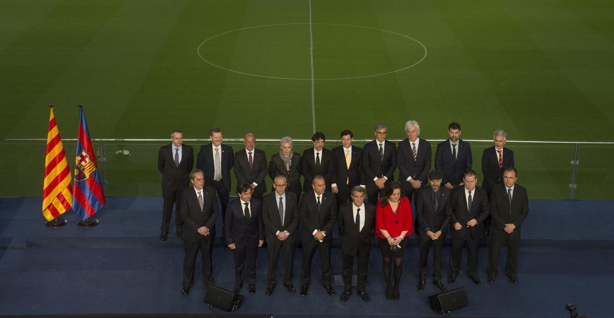 Los 18 directivos que acompañarán a Laporta en su segunda etapa como presidente del Barça.