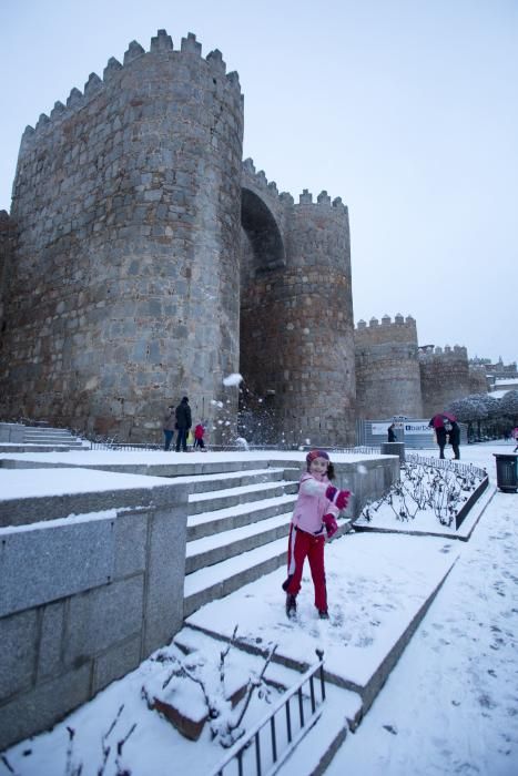 Ávila capital amanece cubierta de nieve