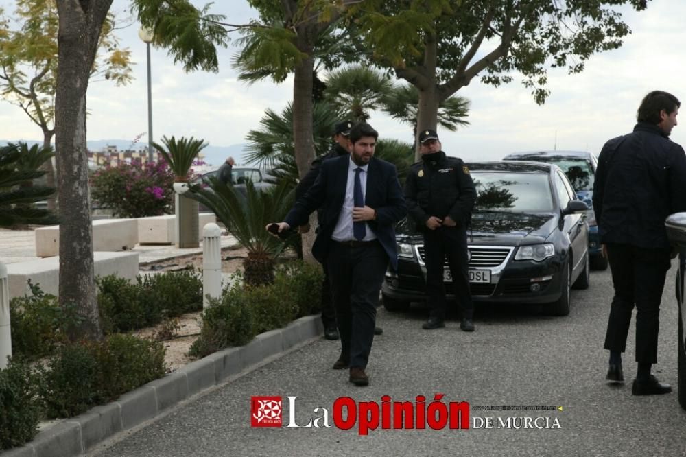 Familiares y amigos dan el último adiós a José Antonio Pujante en el tanatorio Lázaro de Lorca