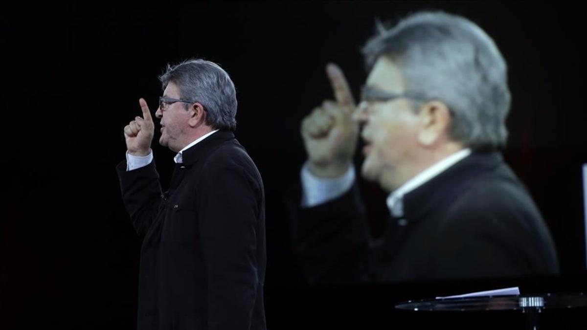 Jean-Luc Mélenchon, durante un mitin en Marsella.