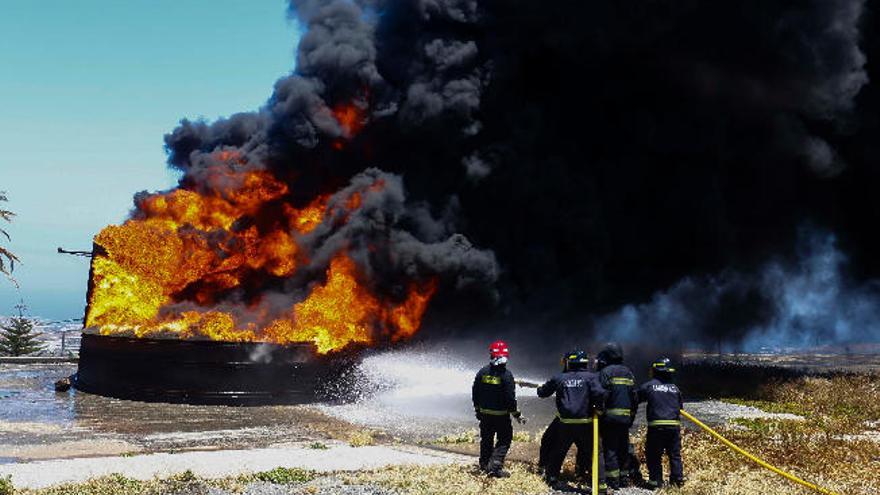 Formación de bomberos.