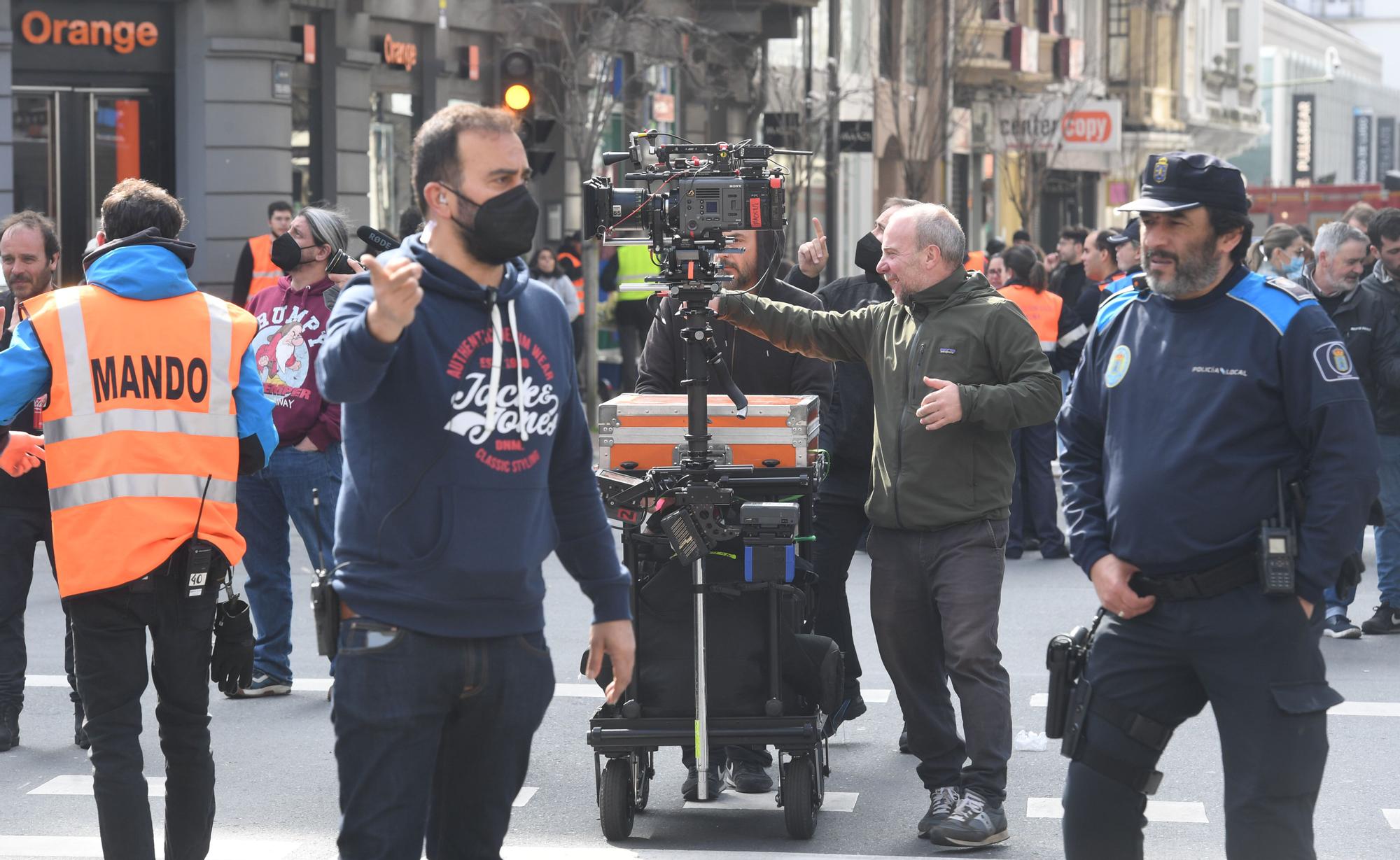 Rodaje de la película Fatum en las calles de A Coruña