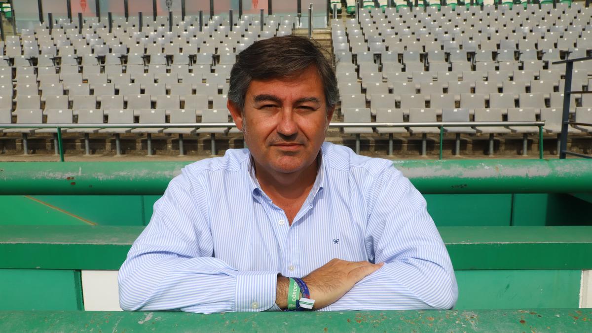 Javier González Calvo, consejero delegado y presidente del Córdoba CF, en El Arcángel.