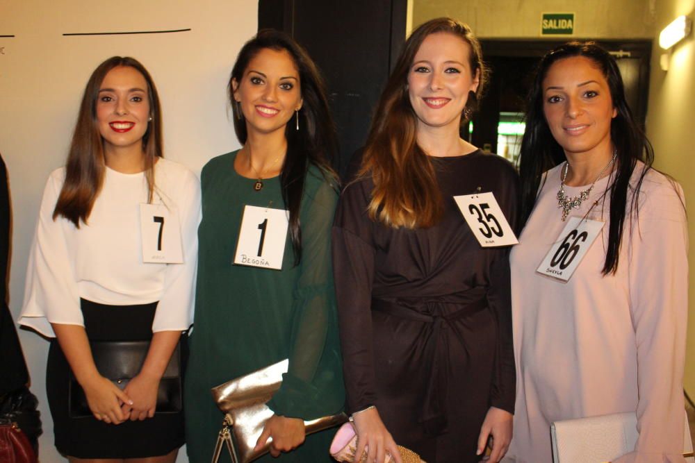 Las candidatas a fallera mayor de València visitan el concurso de teatro fallero