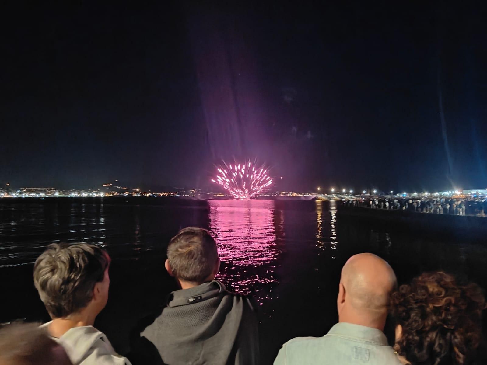 Fuegos de artificio de las fiestas del Cristo de Cangas