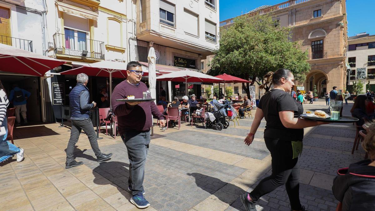 Los bares y los restaurantes del centro histórico participan en esta iniciativa de reciclaje.