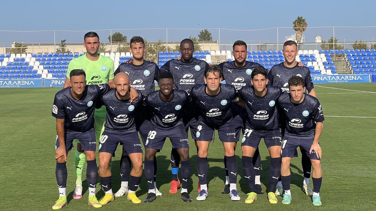 El once de la UD Ibiza, en el encuentro que afrontó ayer frente al Tenerife.