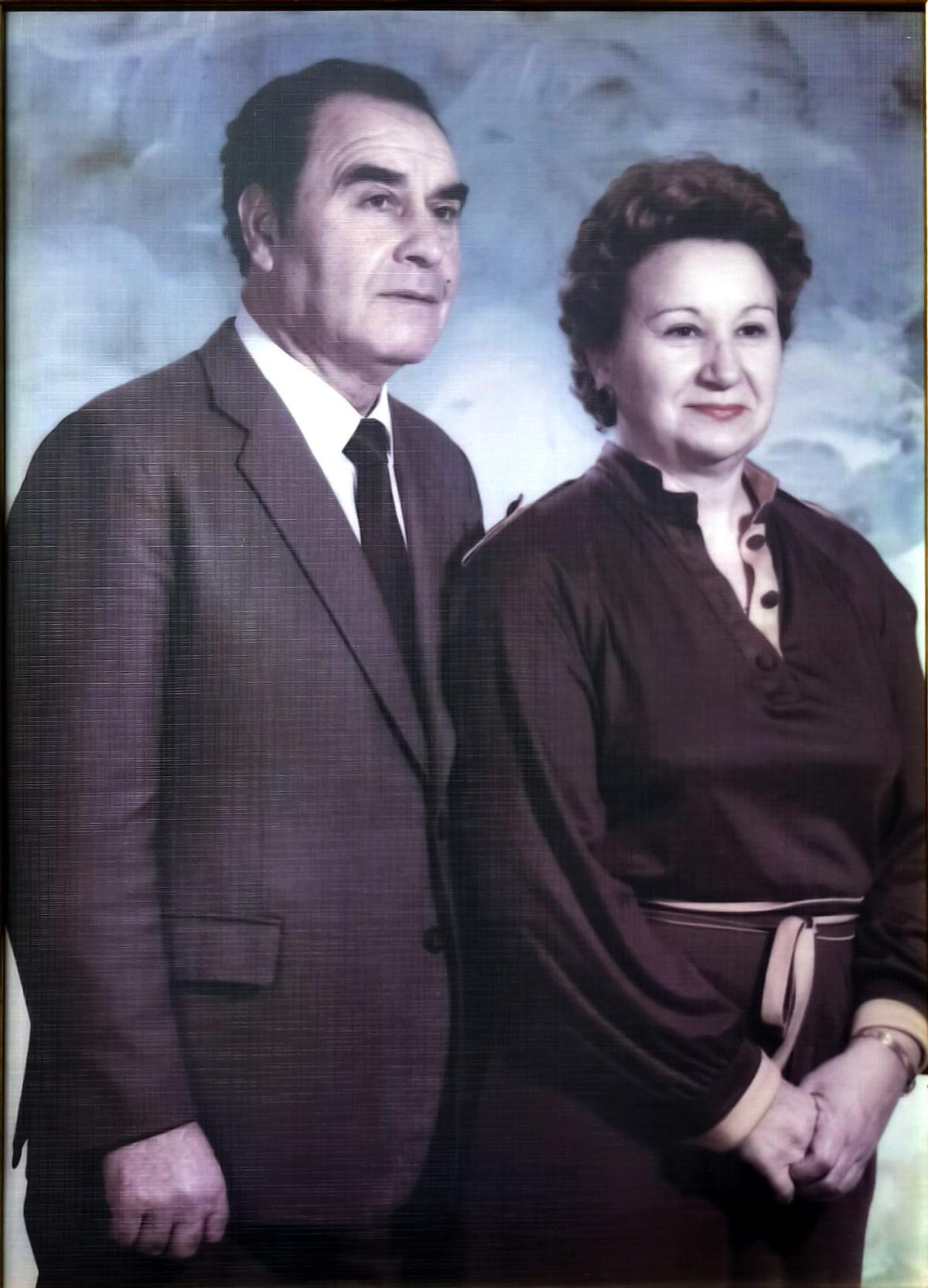 Retrato del fundador del negocio familiar, Francisco Rodríguez, y de su esposa, Ludivina Iglesias.