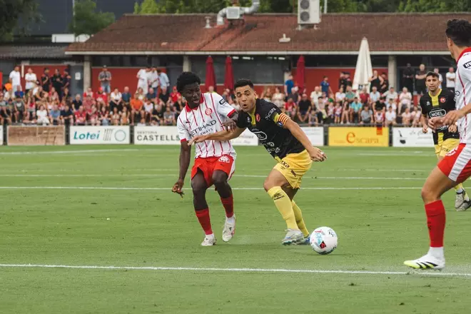 Primer partit del Girona FC, contra l'UE Olot
