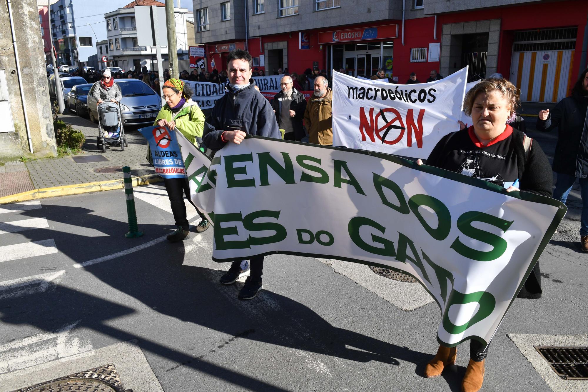 Marcha el Carral contra la "invasión eólica"