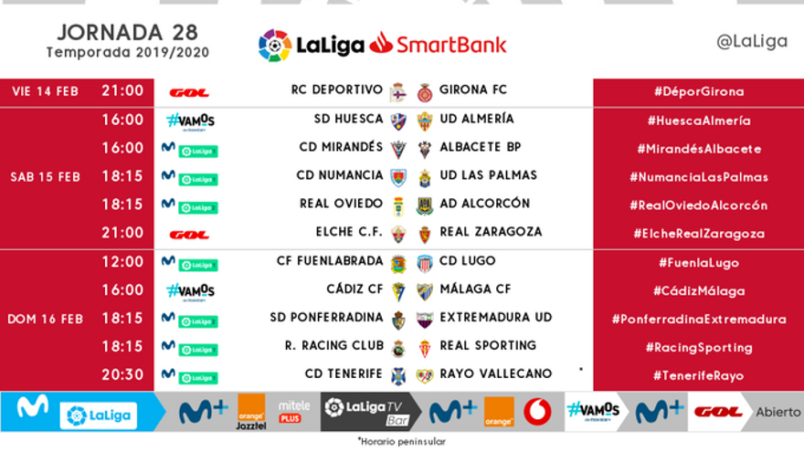 El Elche-Zaragoza, sábado 15 de febrero a las 9 de la noche