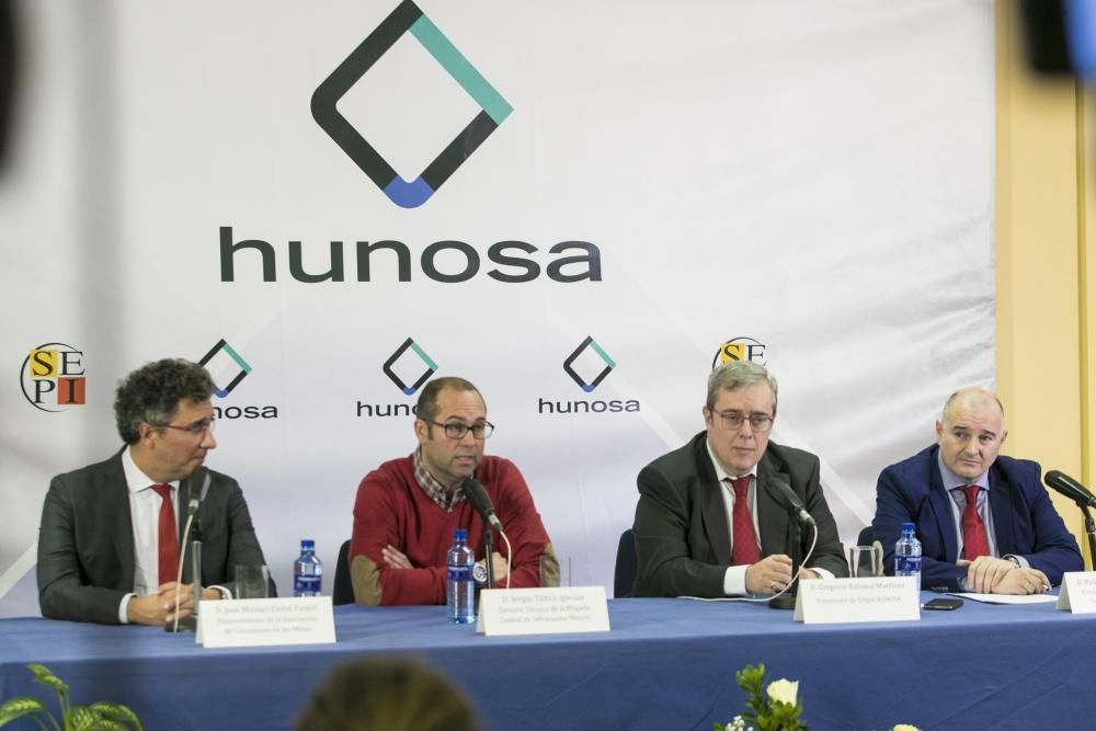 Rueda de prensa de los mineros que participaron en el rescate de Julen